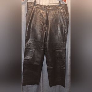 Danier Black Leather Womens Pants Size 34